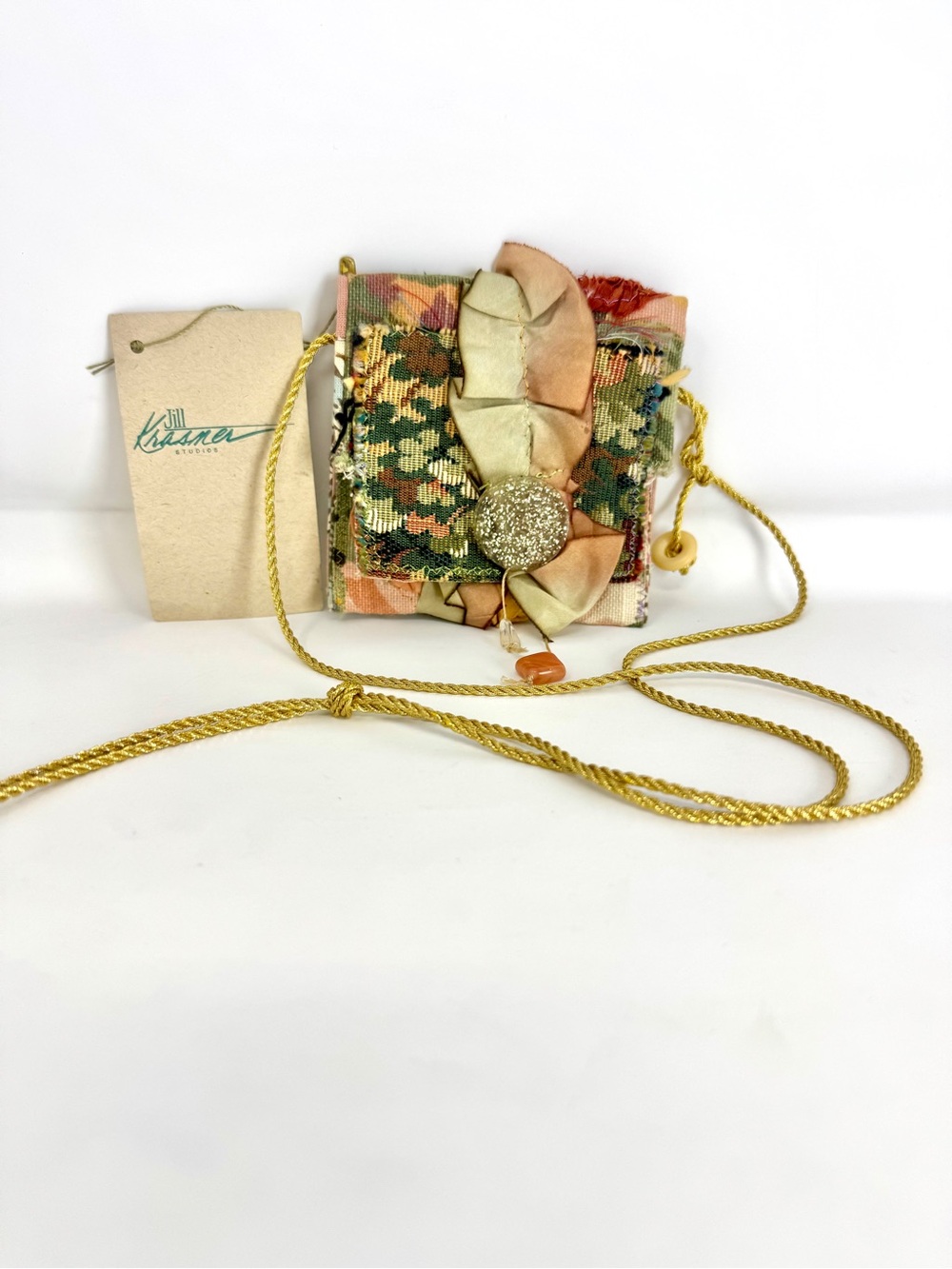 NWT Jill Krasner Studios NWT Wearable Art Fiber Purse Crossbody Boho Bag